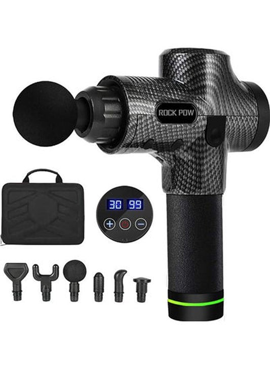 PopZa S39 Pro 8 Head Digital Massage Gun Deep Tissue Muscle Relaxation with Adjustable Speeds and Long Battery Life – Black
